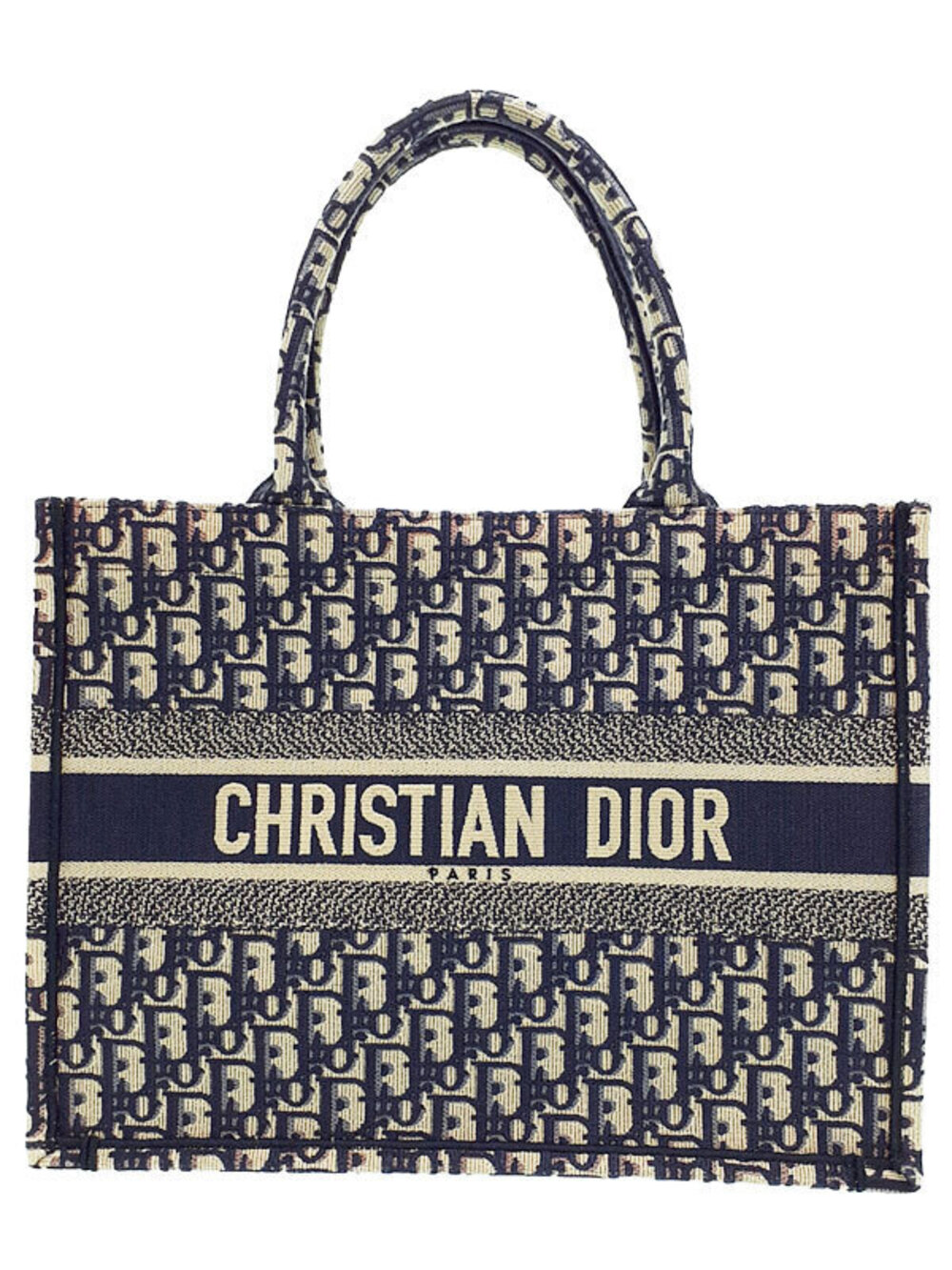 Christian Dior Oblique Embroidery Book Tote Bag